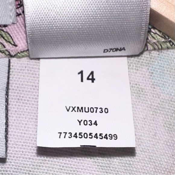 Villager Liz Claiborne Floral Cotton Blazer Jacket Size 14 Spring Garden - Picture 14 of 16